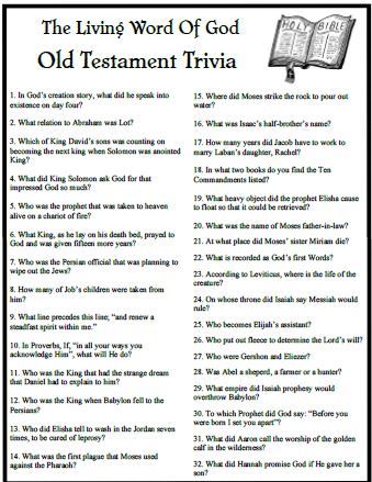 These Bible Games are for anyone that has general knowledge of the Bible.