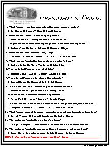 20 Questions: U.S. Presidential Trivia Quiz