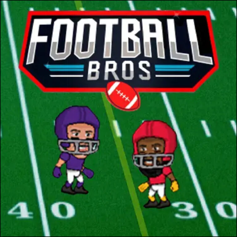 Football Bros gameplay showing two players competing on the field